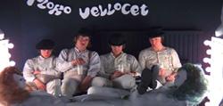 There was me, that is Alex and my three droogs, that is Pete, Georgie and Dim